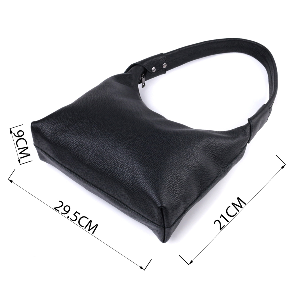 Сумка Shvigel З натуральної шкіри флотар Чорна (22827) - зображення 3