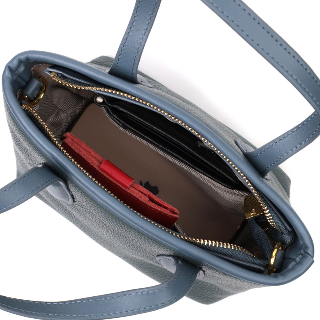 Сумка Vintage З натуральної шкіри Блакитна (22282) - зображення 6