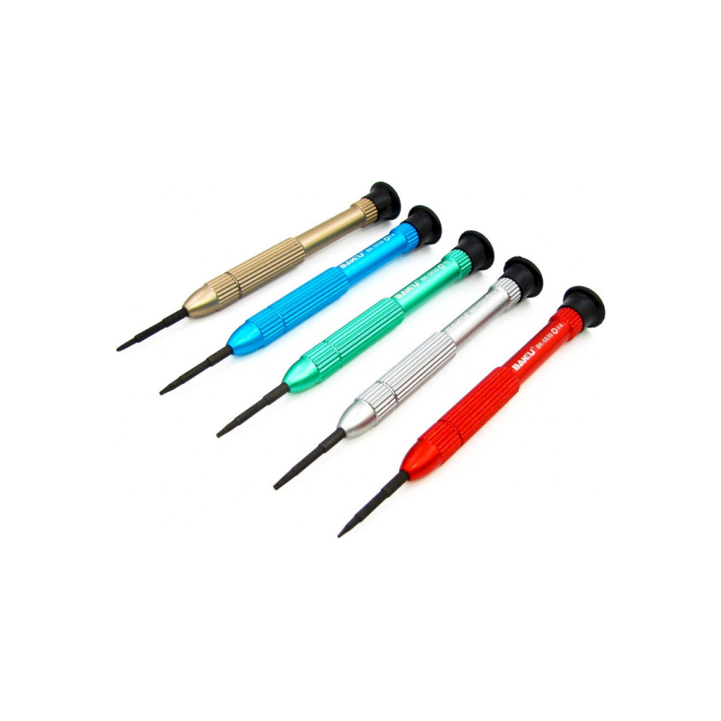 Набір викруток Bakku BK-5530 T4, T5, T6, крест 1,5 мм, пенталоб 0,8 мм ,Box (BK-5530) - зображення 1