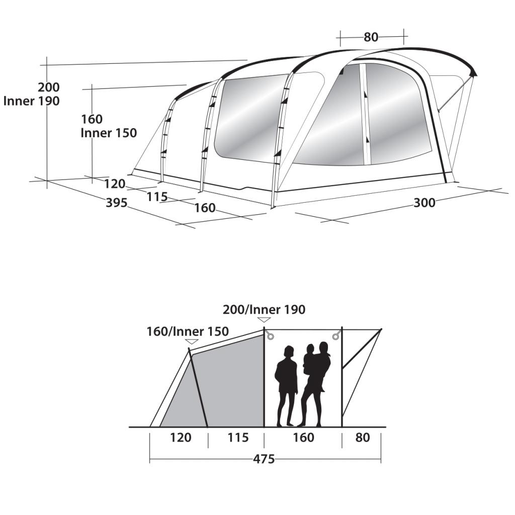 Намет Outwell Franklin 5 Green (928279) - зображення 9