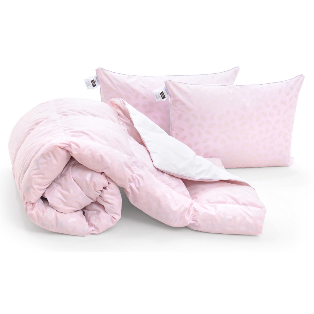 Ковдра MirSon Набір пуховий №2115 Bio-Pink Зима 90% пух 220х240 + подушки 50х70 2 шт середні (2200003023466) - изображение 4
