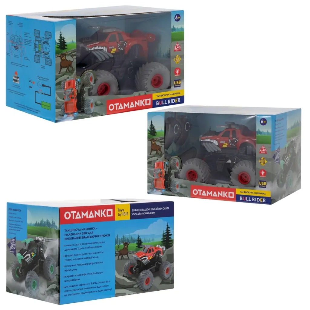 Радіокерована іграшка Otamanko Танцююча машинка BULL RIDER, червоний (С006 red) - изображение 9