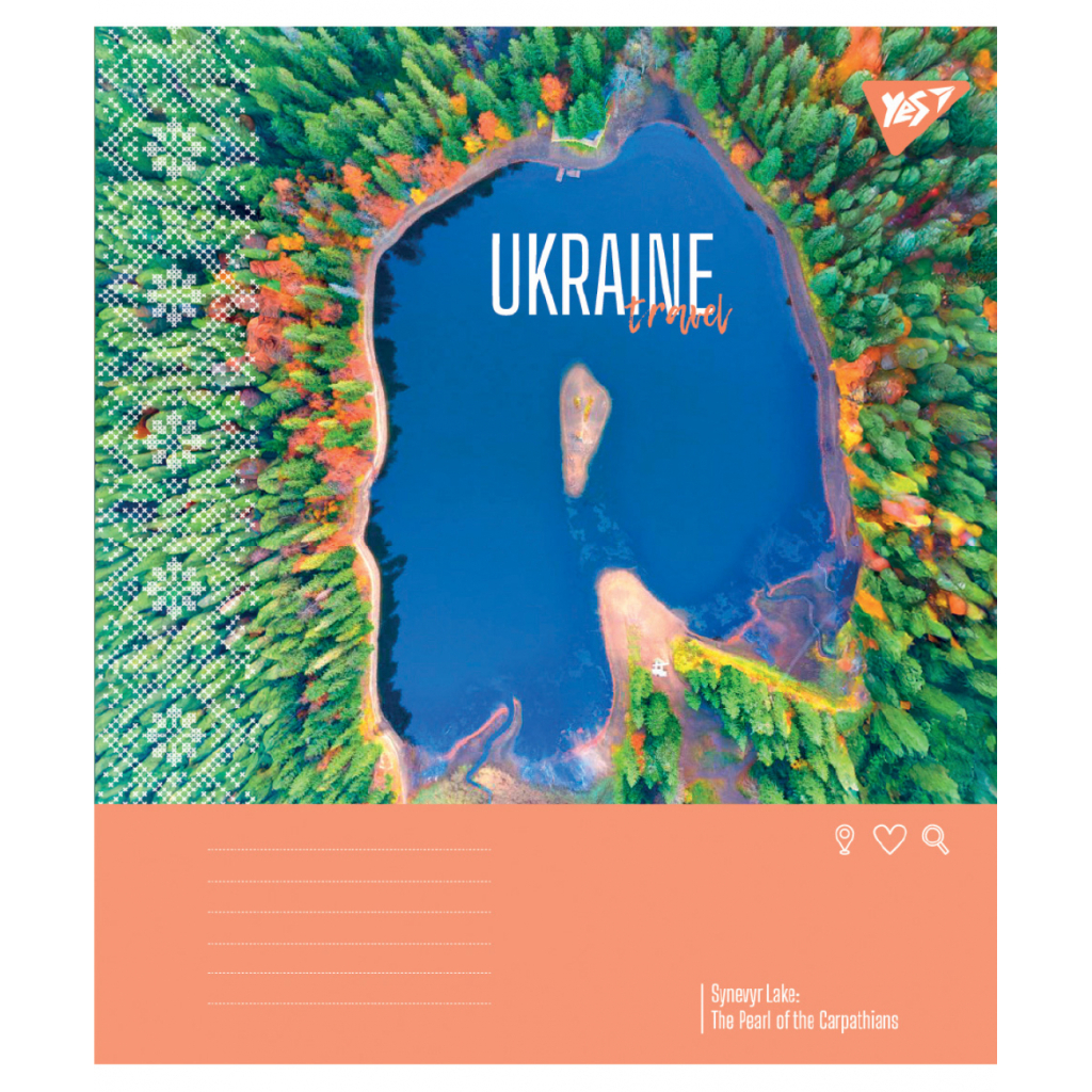Зошит Yes Ukraine travel А5 24 аркушів лінія (767995) - зображення 3