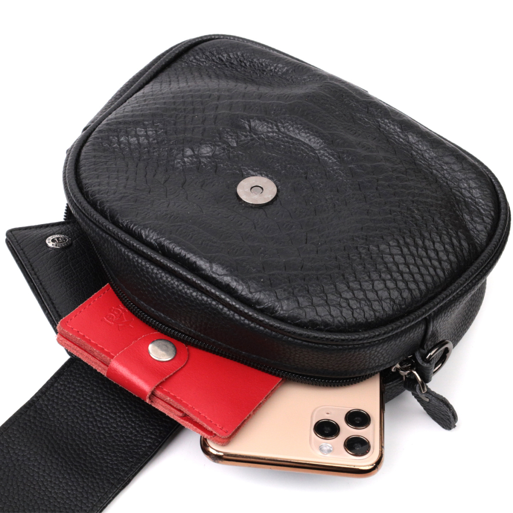 Сумка Vintage З натуральної шкіри Чорна (22354) - зображення 8