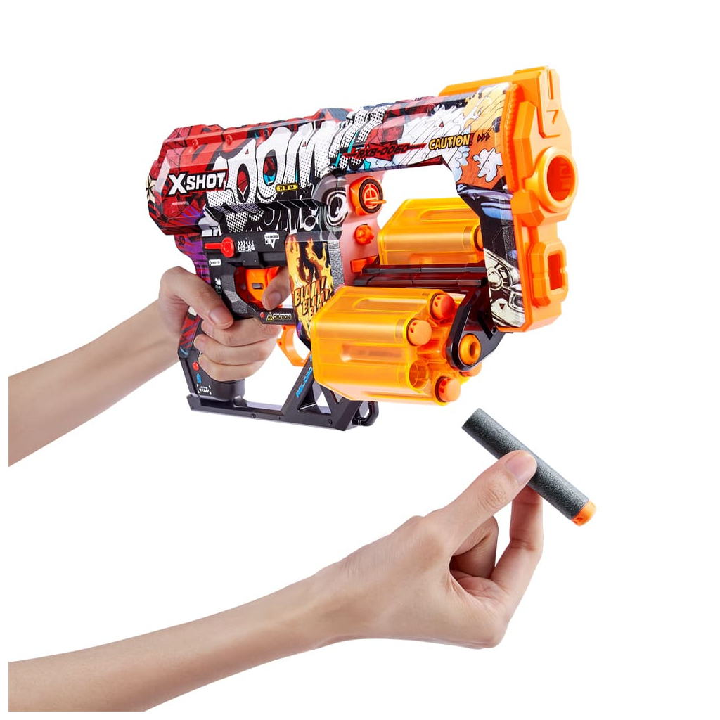 Іграшкова зброя Zuru X-Shot Швидкострільний бластер Skins Dread Boom (12 патронів) (36517A) - зображення 4