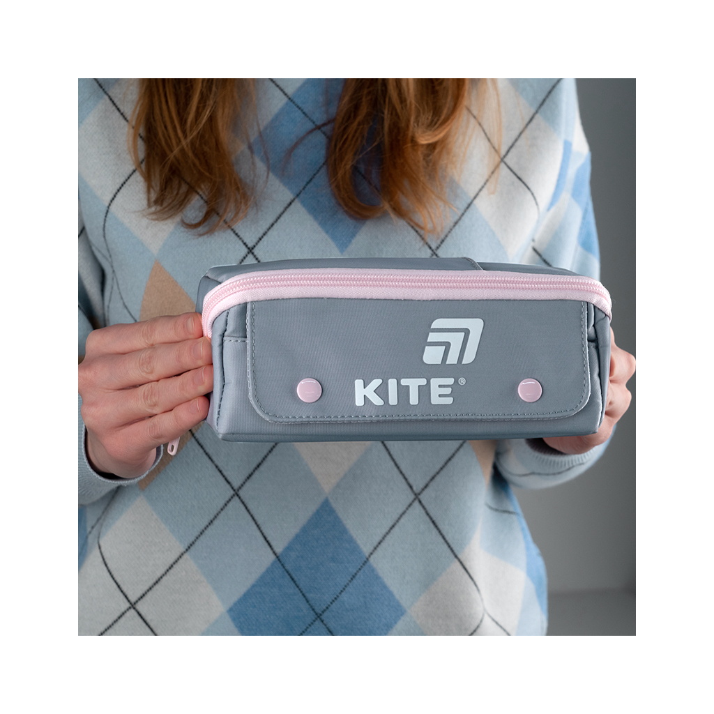 Пенал Kite 2702-1 сіро-рожевий (K25-2702-1) - зображення 7