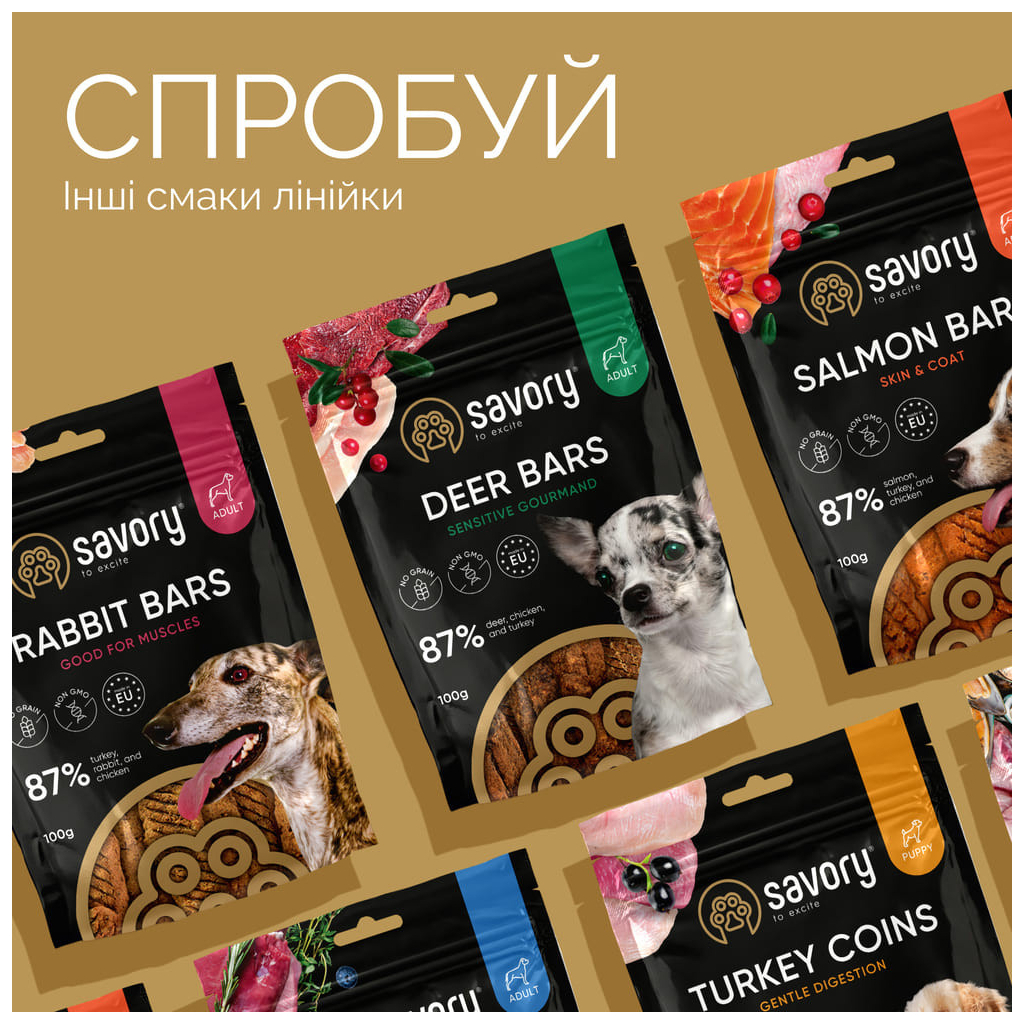 Ласощі для собак Savory Fillet Turkey With Duck 100 г (4820261921151) - изображение 4