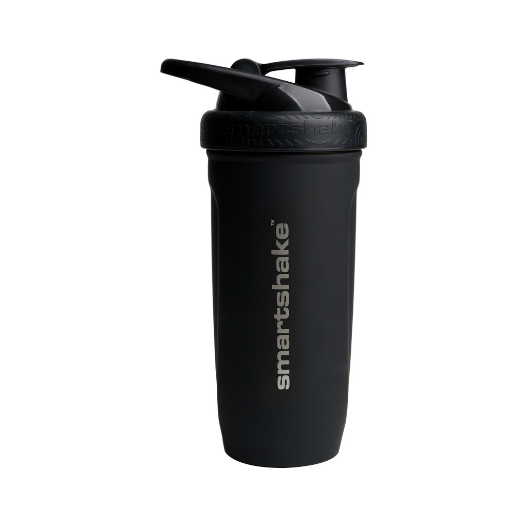Шейкер спортивний SmartShake Reforce Stainless Steel 30oz/900ml Black (11150103) - зображення 1