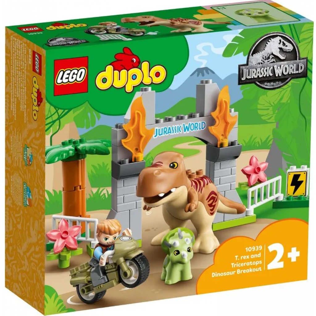 Конструктор LEGO Duplo Jurassic World Втеча динозаврів: тиранозавр і трицерат (10939) - зображення 1