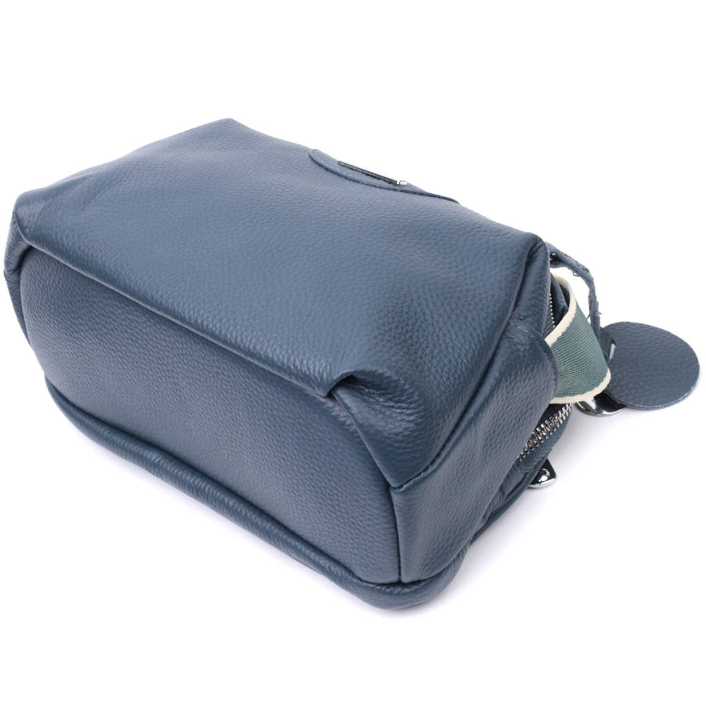 Сумка Vintage З двома відділеннями з натуральної шкіри Синя (22595) - зображення 7