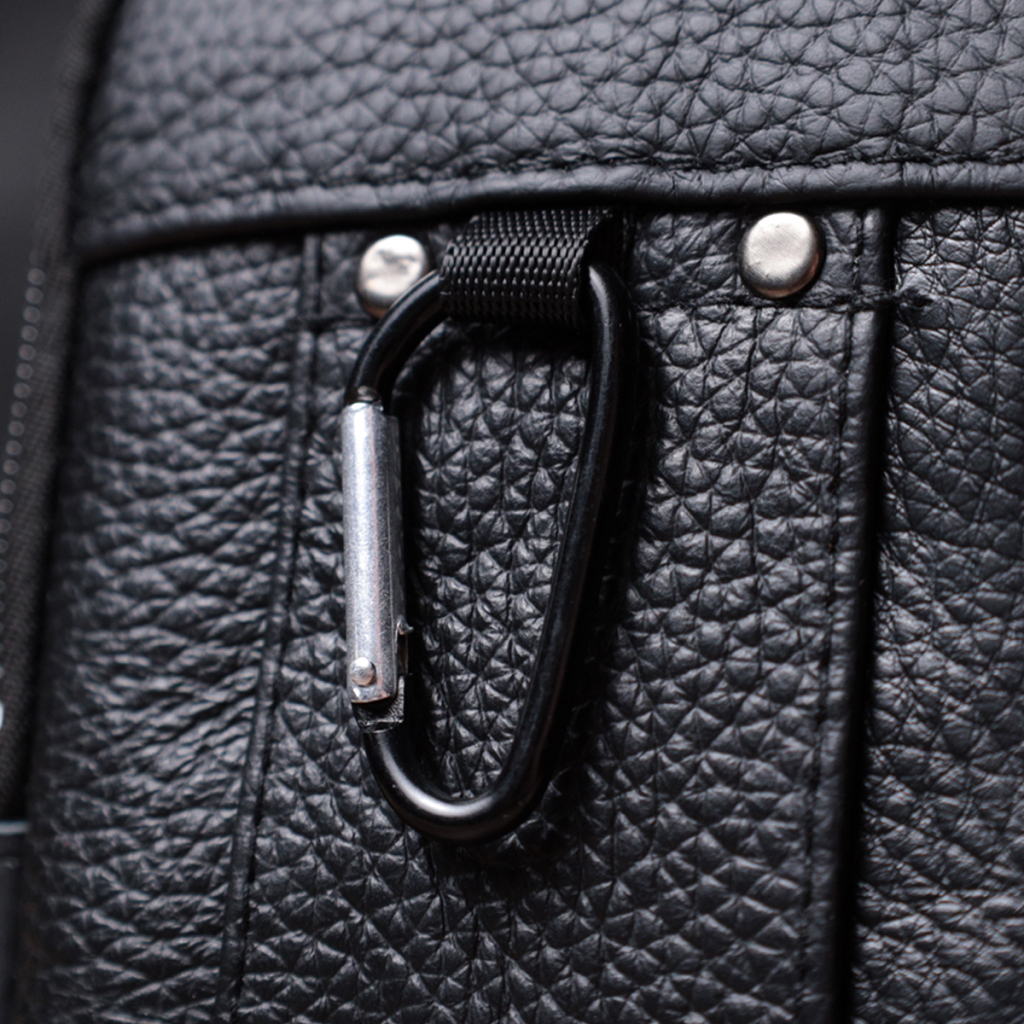 Сумка Vintage На пояс з натуральної шкіри Чорна (22736) - зображення 12