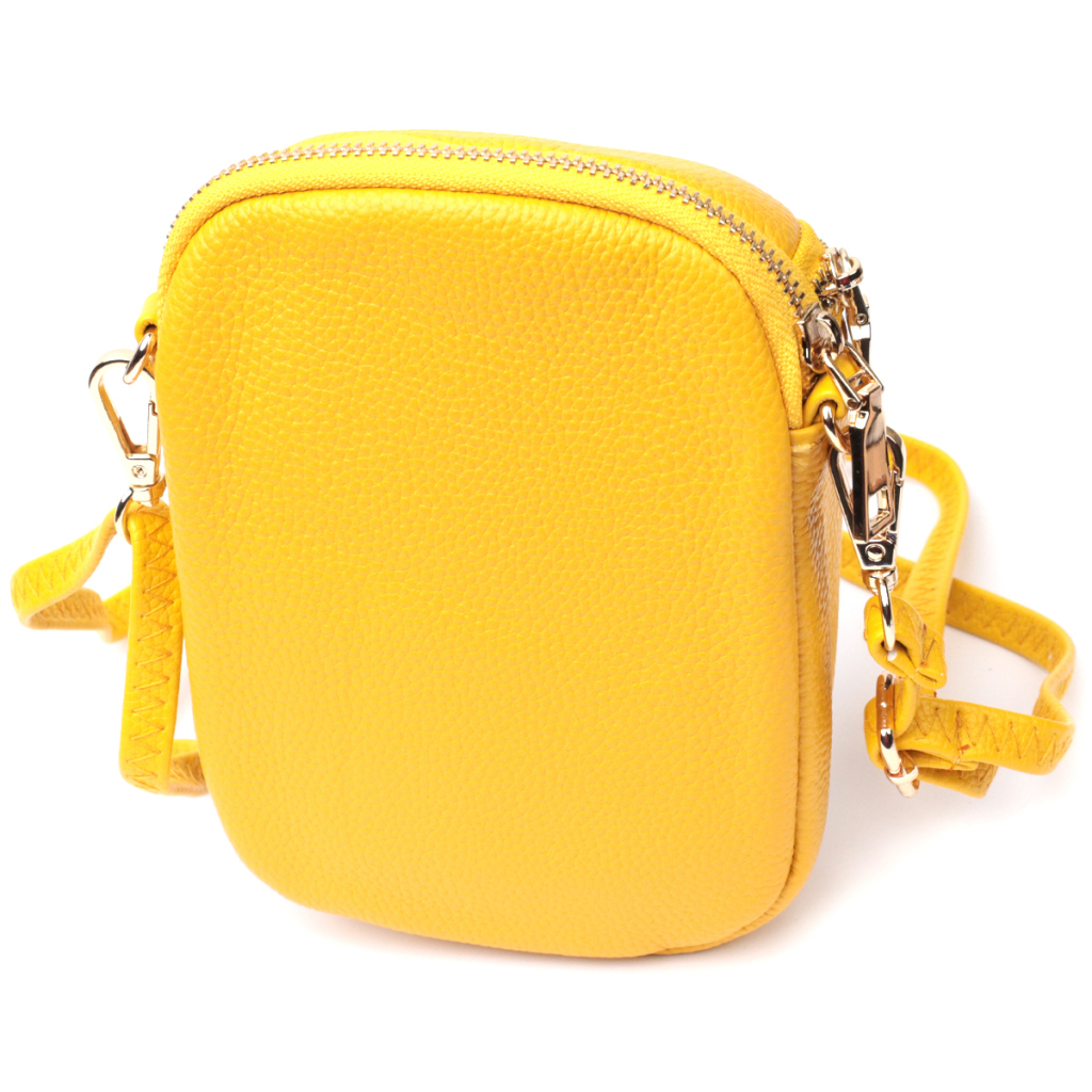 Сумка Vintage Жіноча з м'якої натуральної шкіри Жовта (22342) - зображення 2