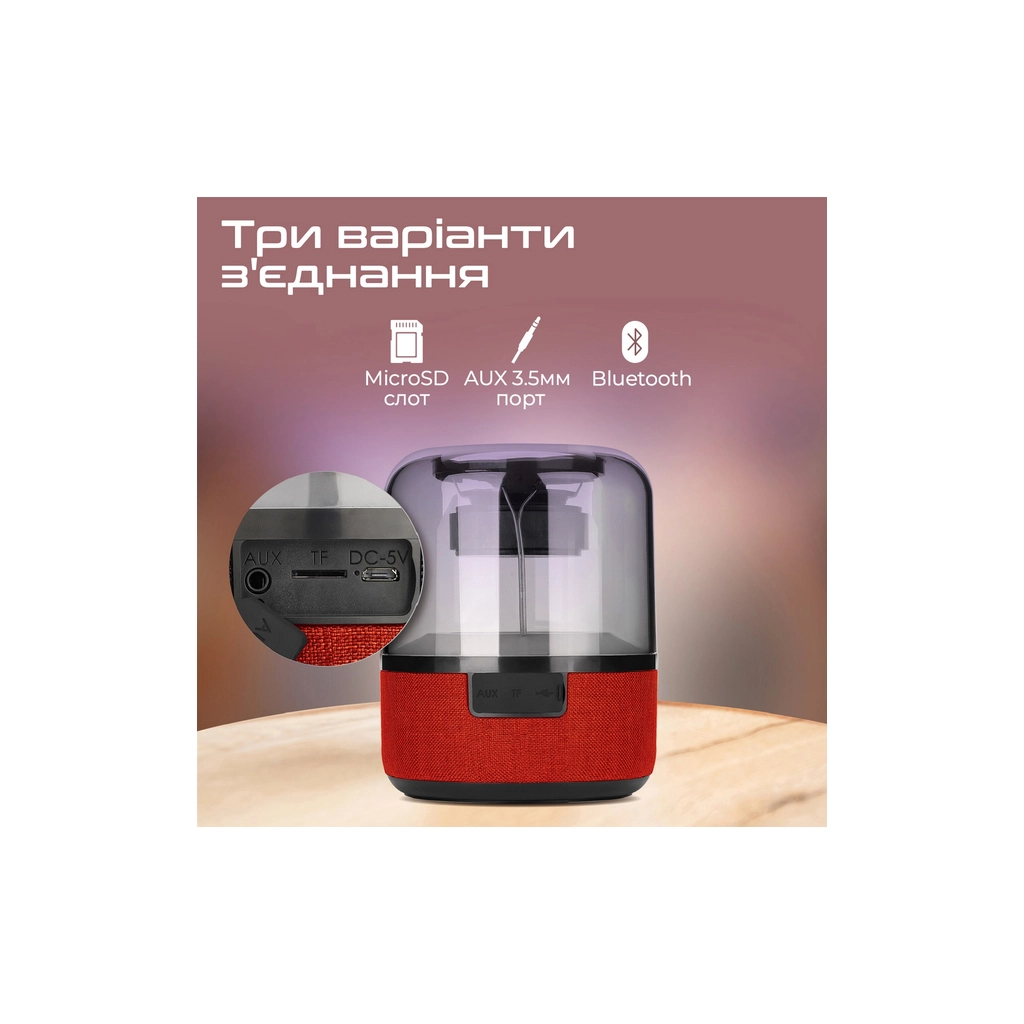 Акустична система Promate Glitz-L Red (glitz-l.red) - зображення 4