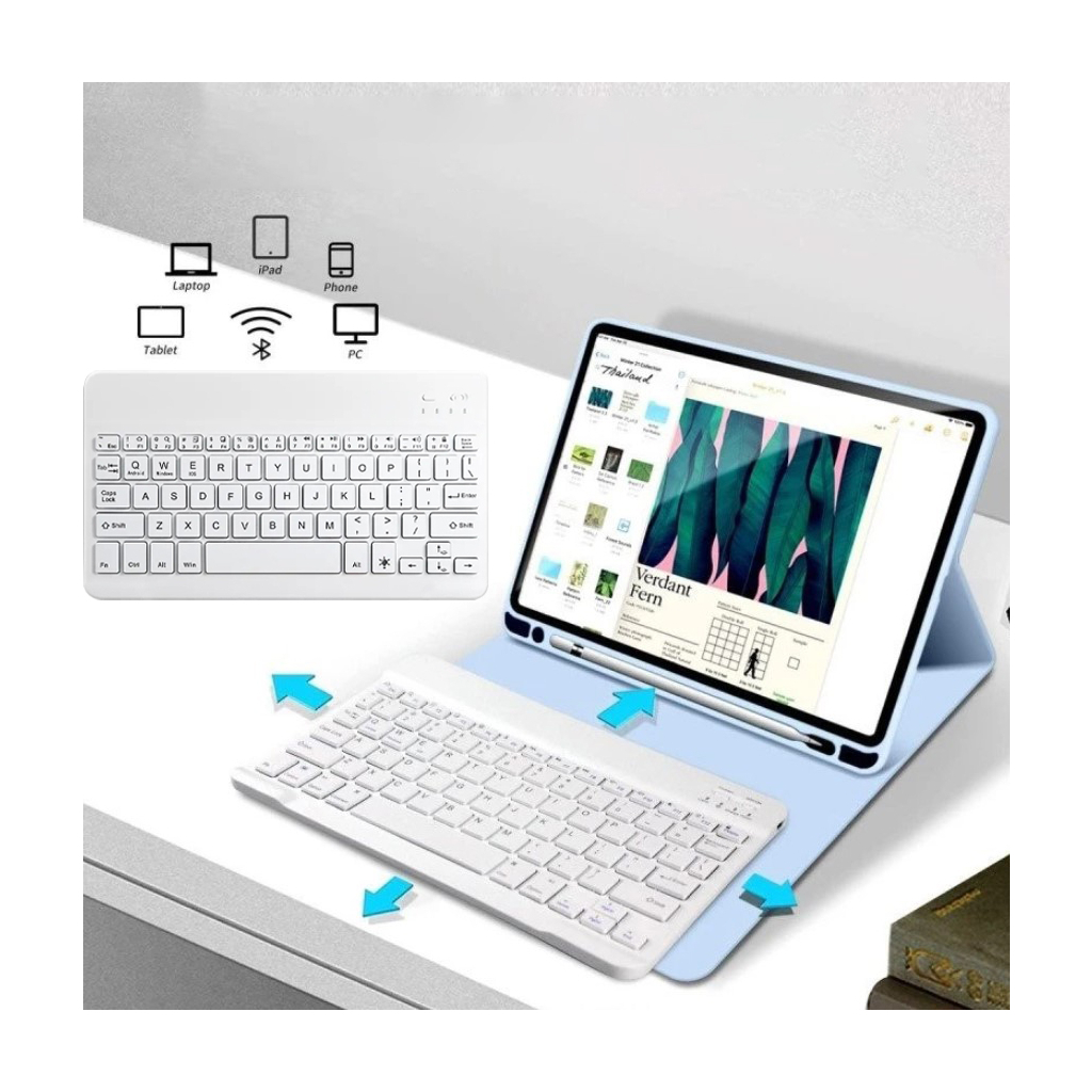Чохол до планшета BeCover with keyboard Apple iPad Mini 7 2024 Light Blue (712995) - зображення 4