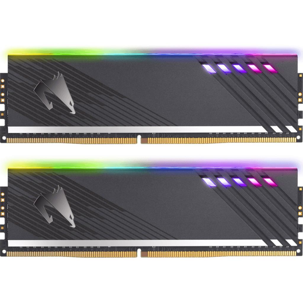 Модуль пам'яті для комп'ютера DDR4 16GB (2x8GB) 3200 MHz RGB Fusion 2.0 AORUS GIGABYTE (GP-ARS16G32) - зображення 1