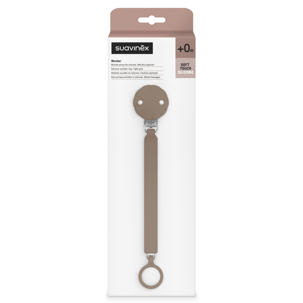 Кліпса для пустушок Suavinex Wonder коричнева (402550) - зображення 5