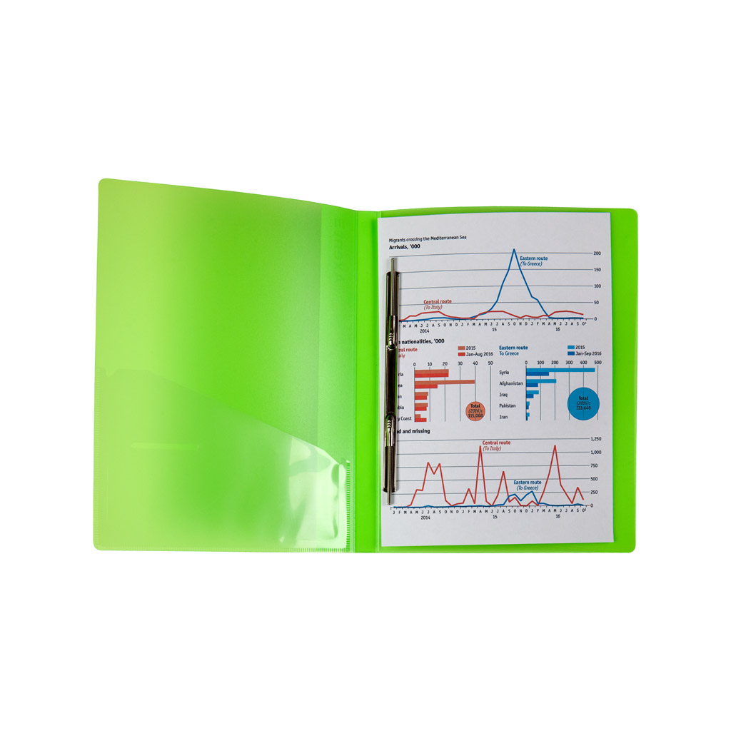 Папка-швидкозшивач Axent A4 700 мкм Прозора зелена (1304-26-A) - зображення 2