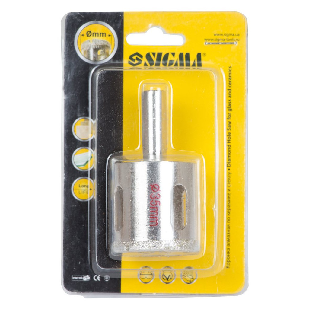Коронка Sigma алмазна по кераміці та склу 35мм (1541351) - зображення 2