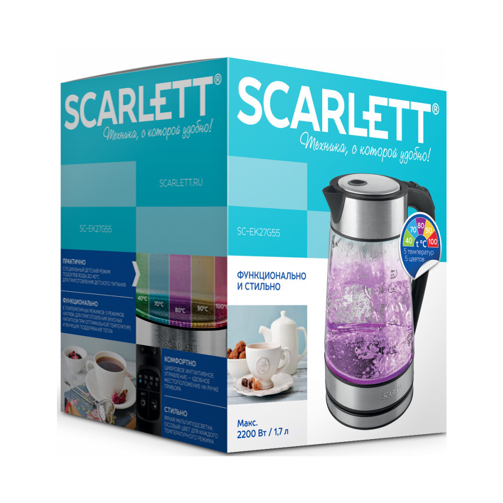 Електрочайник Scarlett SC-EK27G55 - зображення 11