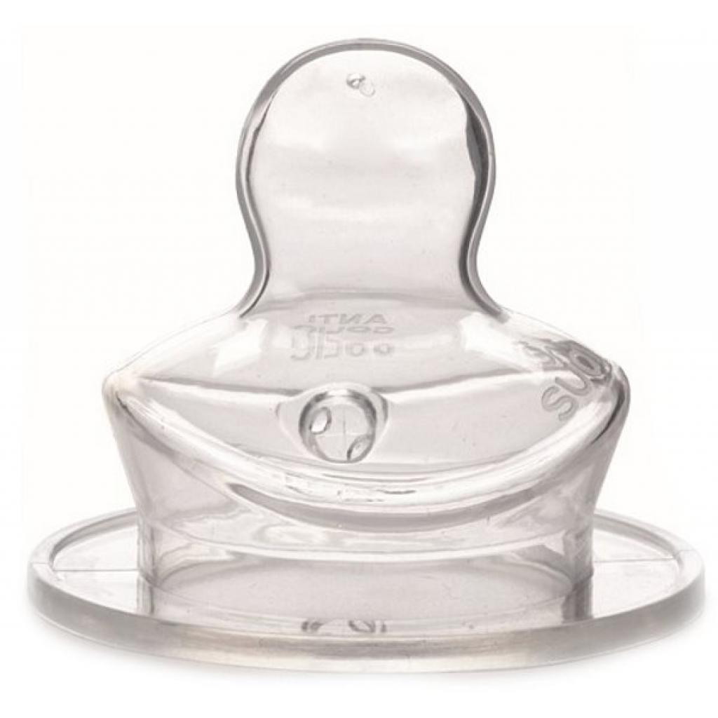 Соска Suavinex силіконова, анатомічна, серед. потік, 0-6 міс (300866) - изображение 1