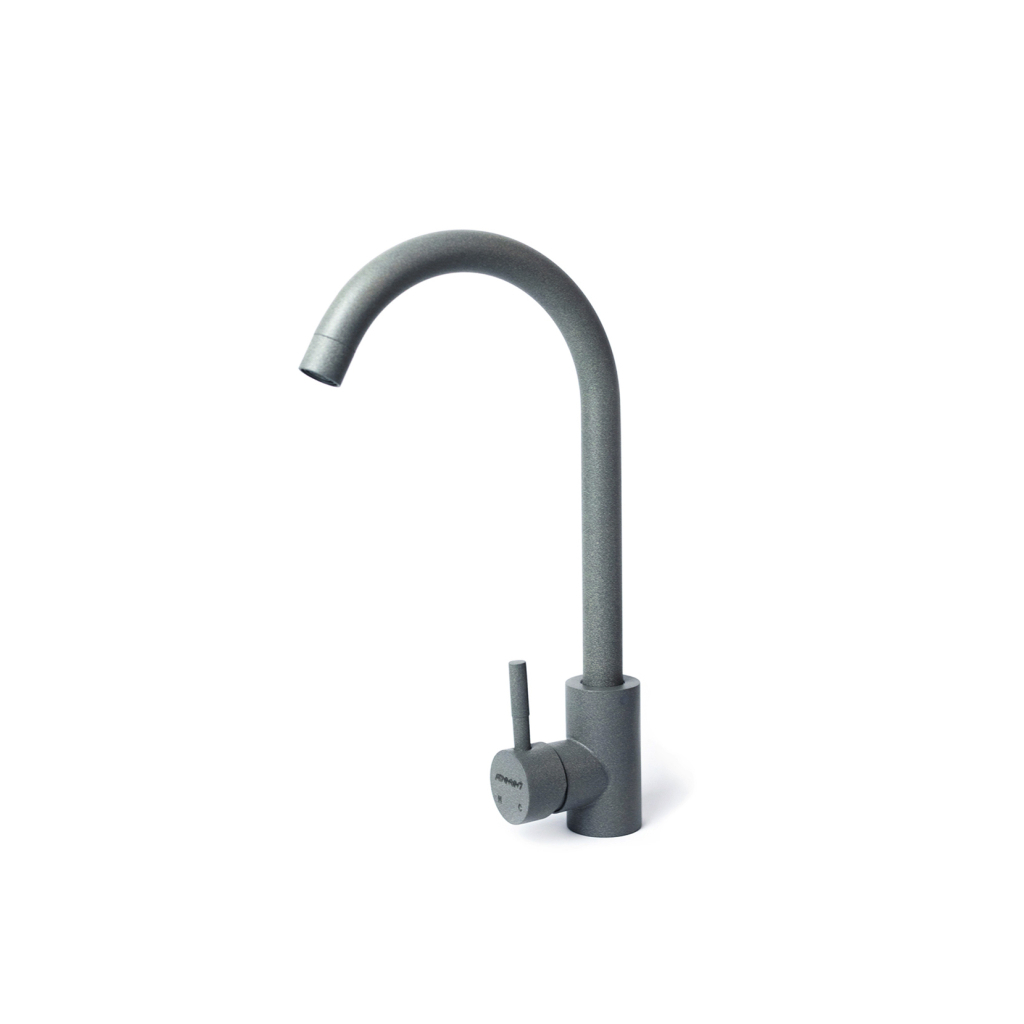 Мийка кухонна Adamant Minimal сірий + змішувач + дозатор + ополіскувач склянок + коланд (4824296106404) - зображення 3