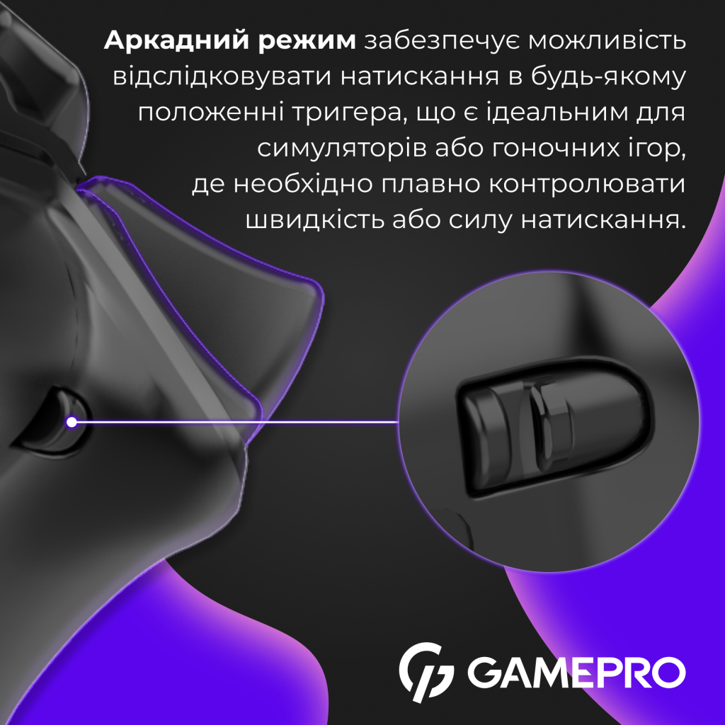 Геймпад GamePro із зарядною станцією BT 5.3/USB/2.4 ГГц (Switch/PC/iOS/Android) RGB Black (GPX13BDOC) - зображення 7