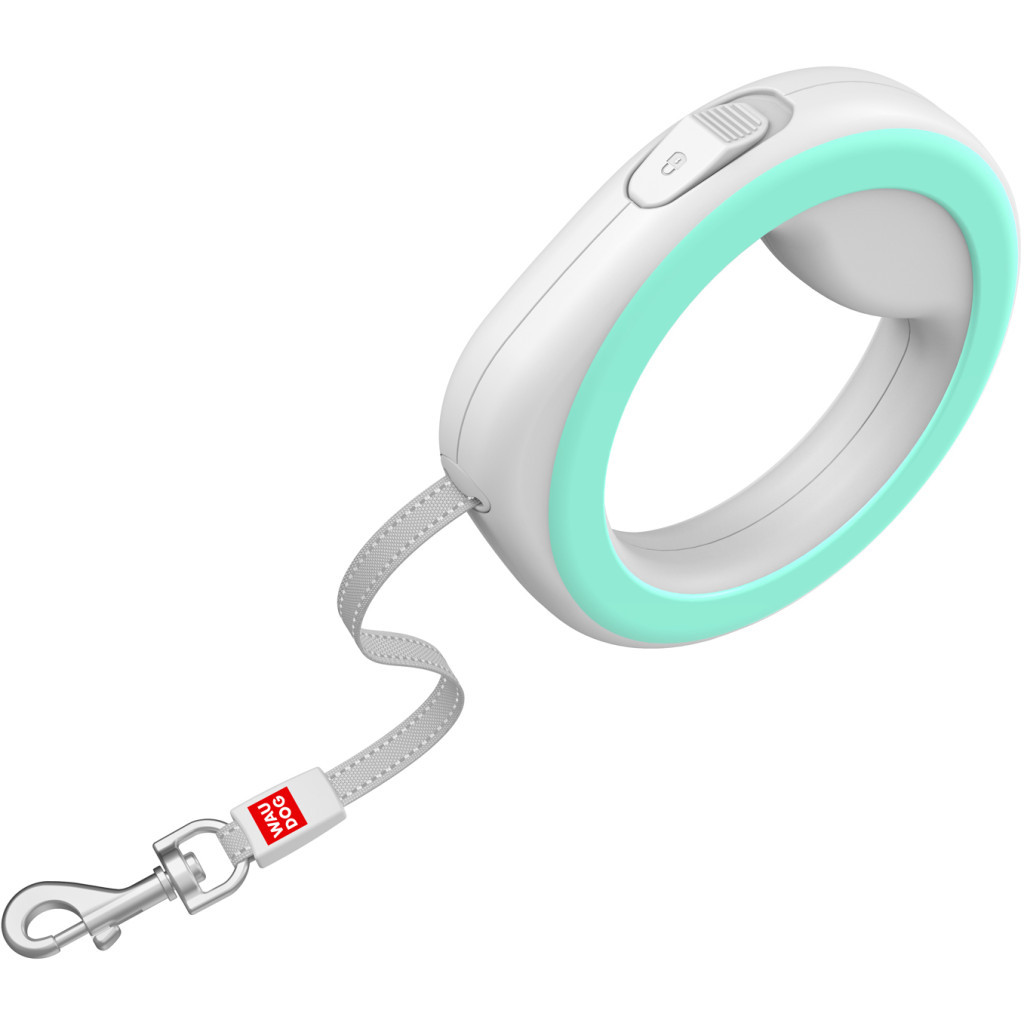 Повідець для собак WAUDOG R-leash світловідбиваюча стрічка XS-M до 40 кг 2.9 м салатовий (81275) - изображение 3
