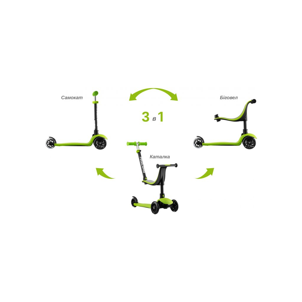 Самокат Miqilong Alamo Зелений (ALAMO-125-GREEN) - зображення 10