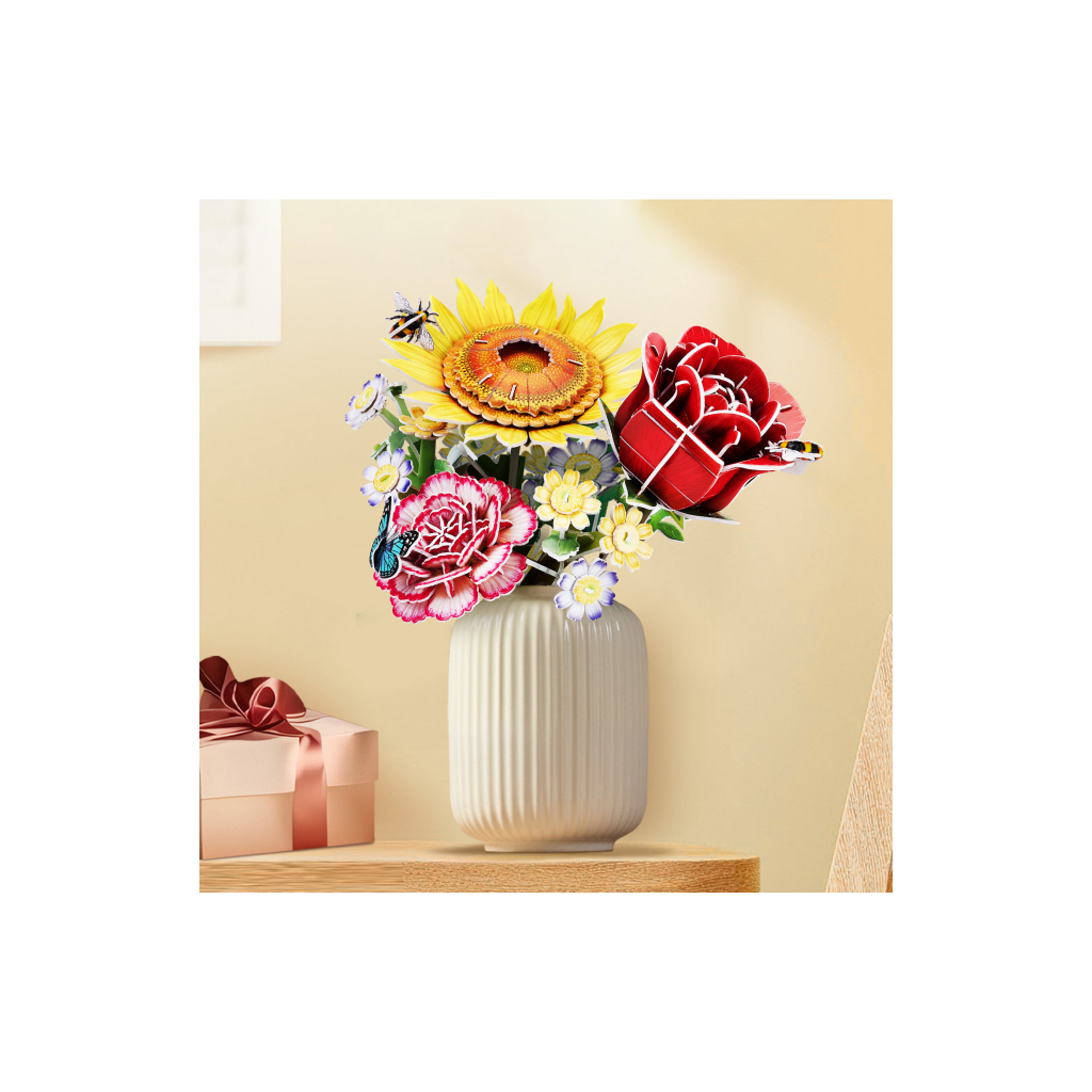 Пазл Cubic Fun тривимірний Букет квітів Гвоздики (W3300h) - изображение 4