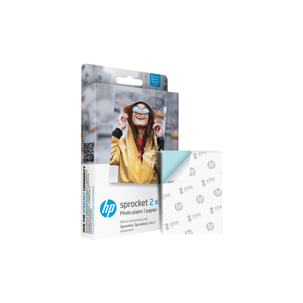 Фотопапір HP Zink 2x3" Sprocket, glossy, self-adhesive, 50sh (HPIZ2X350) - picture 2