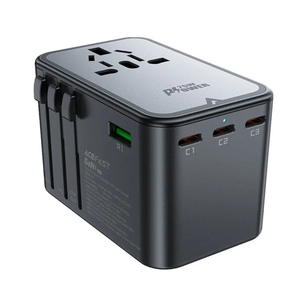 Зарядний пристрій Acefast 5xUSB 75W (3xUSB-C + 2xUSB-A) Gan Z1 Fast Charger (6974316282495) - зображення 1