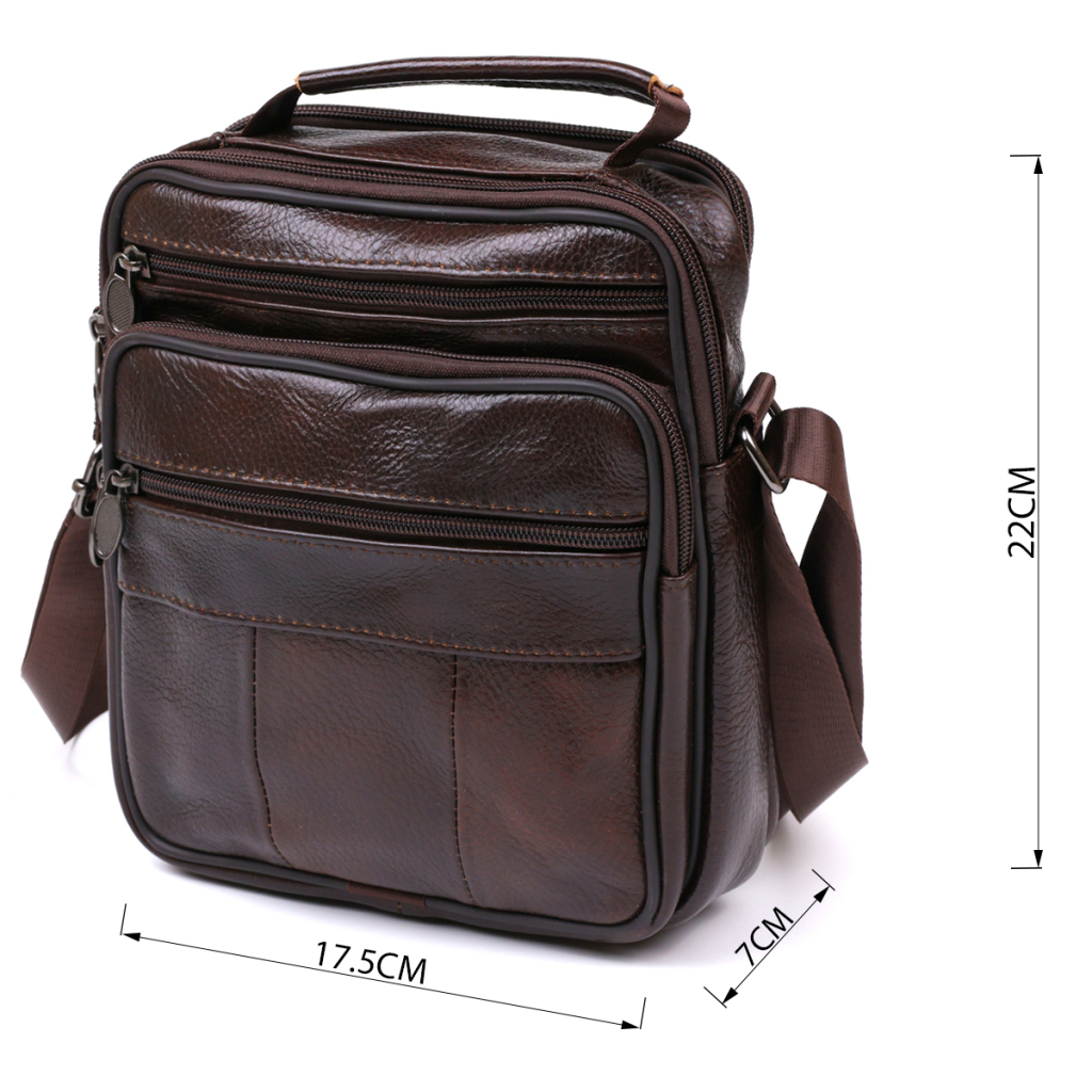 Сумка Vintage З натуральної шкіри Коричнева (20450) - зображення 3