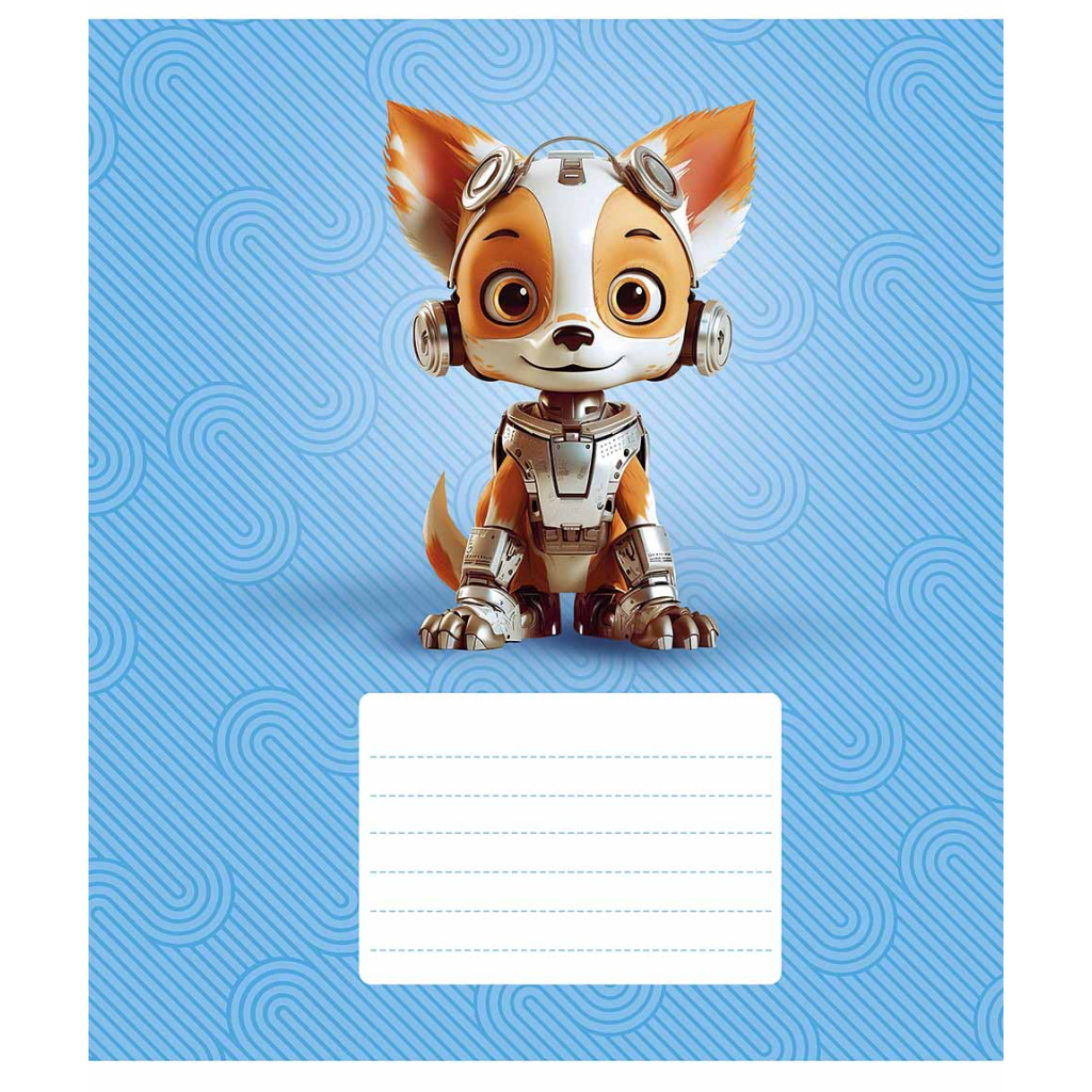 Зошит Школярик Robot animals 12 аркушів лінія (012-3331L) - зображення 1