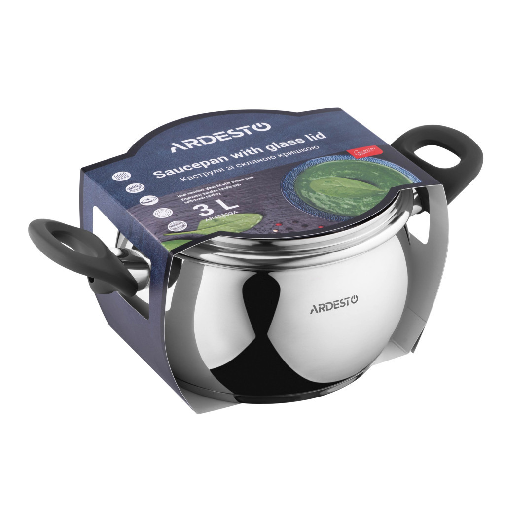 Каструля Ardesto Gemini Black Handles 3,0 л (AR4330GA) - зображення 2