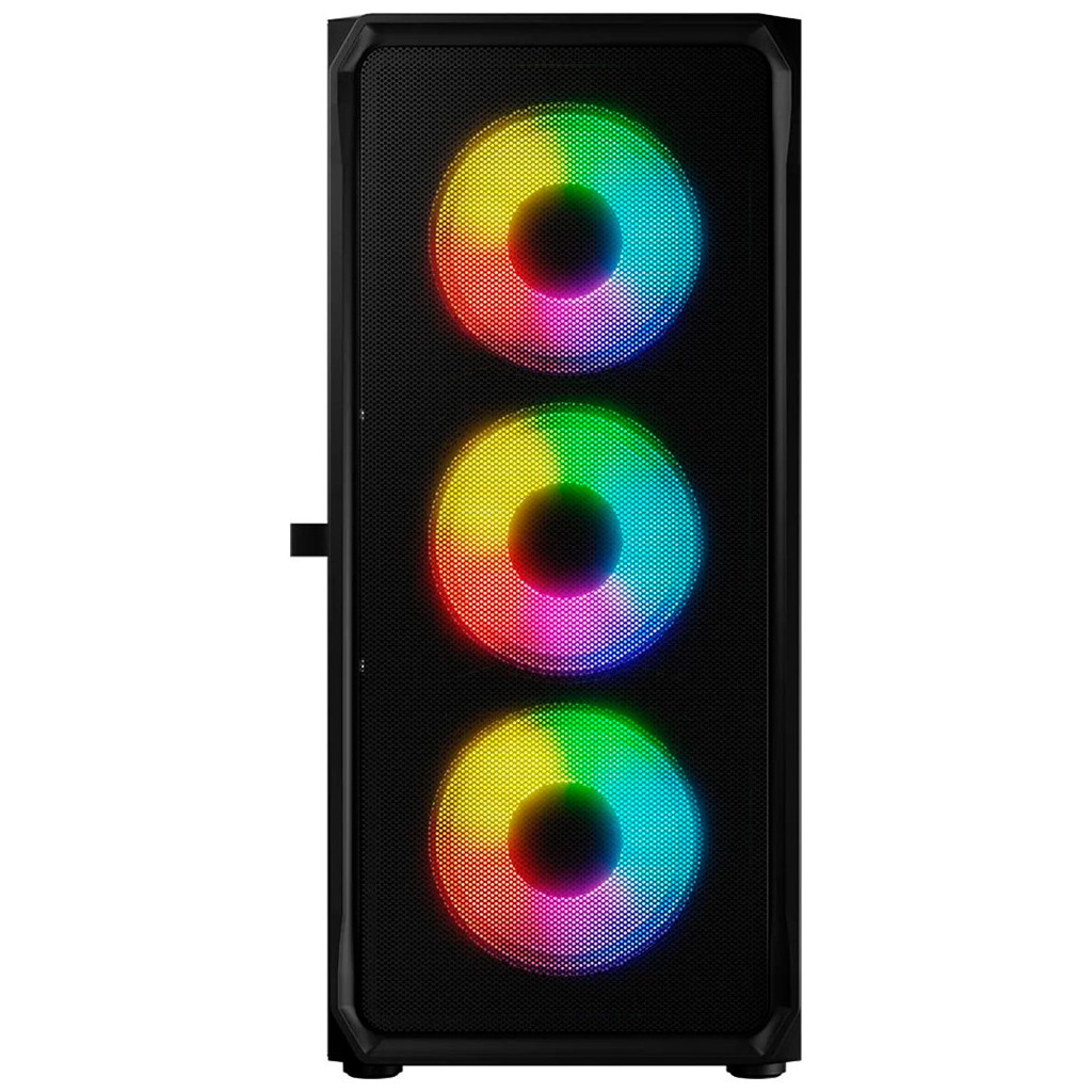 Корпус Logic concept PORTOS MESH+GLASS ARGB fans 4x120mm BLACK (AT-PORTOS-10-0000000-0002) - зображення 3