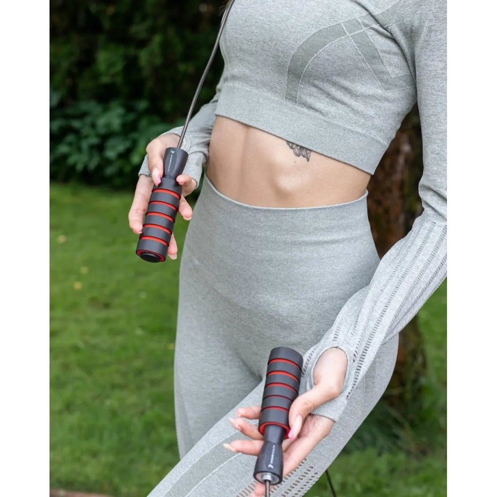 Скакалка 4yourhealth Premium Jump Rope 2471 швидкісна 2.5м Чорно-червона (4YH_2471_Bl/Red) - изображение 10