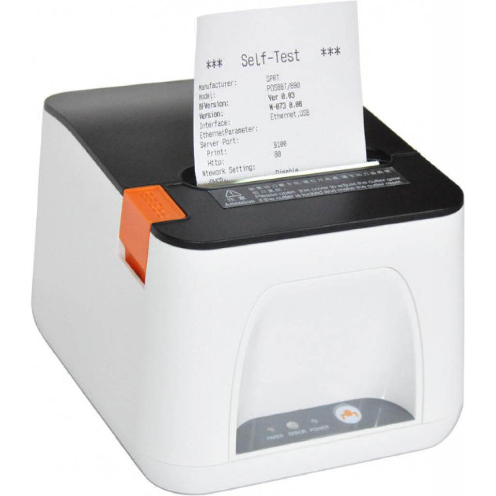 Принтер чеків SPRT SP-POS890E USB, Ethernet, dispenser, White (SP-POS890E) - зображення 3