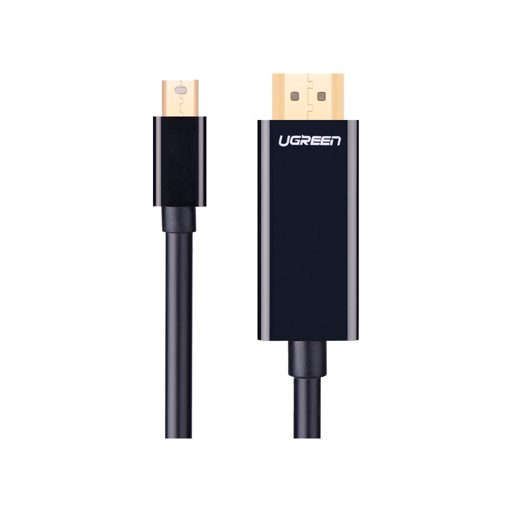 Кабель мультимедійний miniDisplayPort M to HDMI M 1.5m MD101 4K black Ugreen (20848) - зображення 2