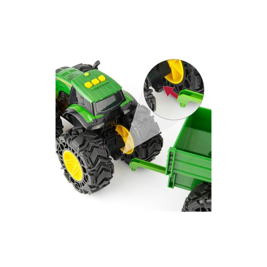 Спецтехніка John Deere Kids Monster Treads із причепом і великими колесами (47353) - зображення 6