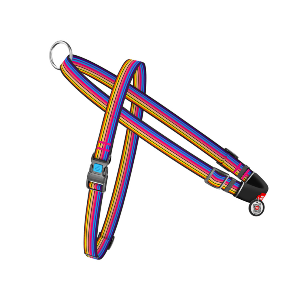 Шлея для собак WAUDOG Nylon з QR-паспортом "Лінія 1" S (5469) - изображение 1