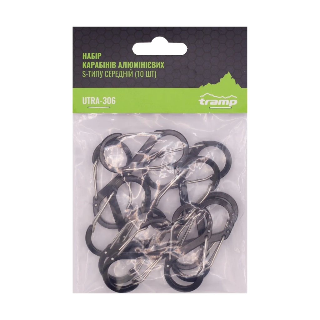 Карабін туристичний Tramp Набір 10 шт S-типу середній (UTRA-306) - зображення 2