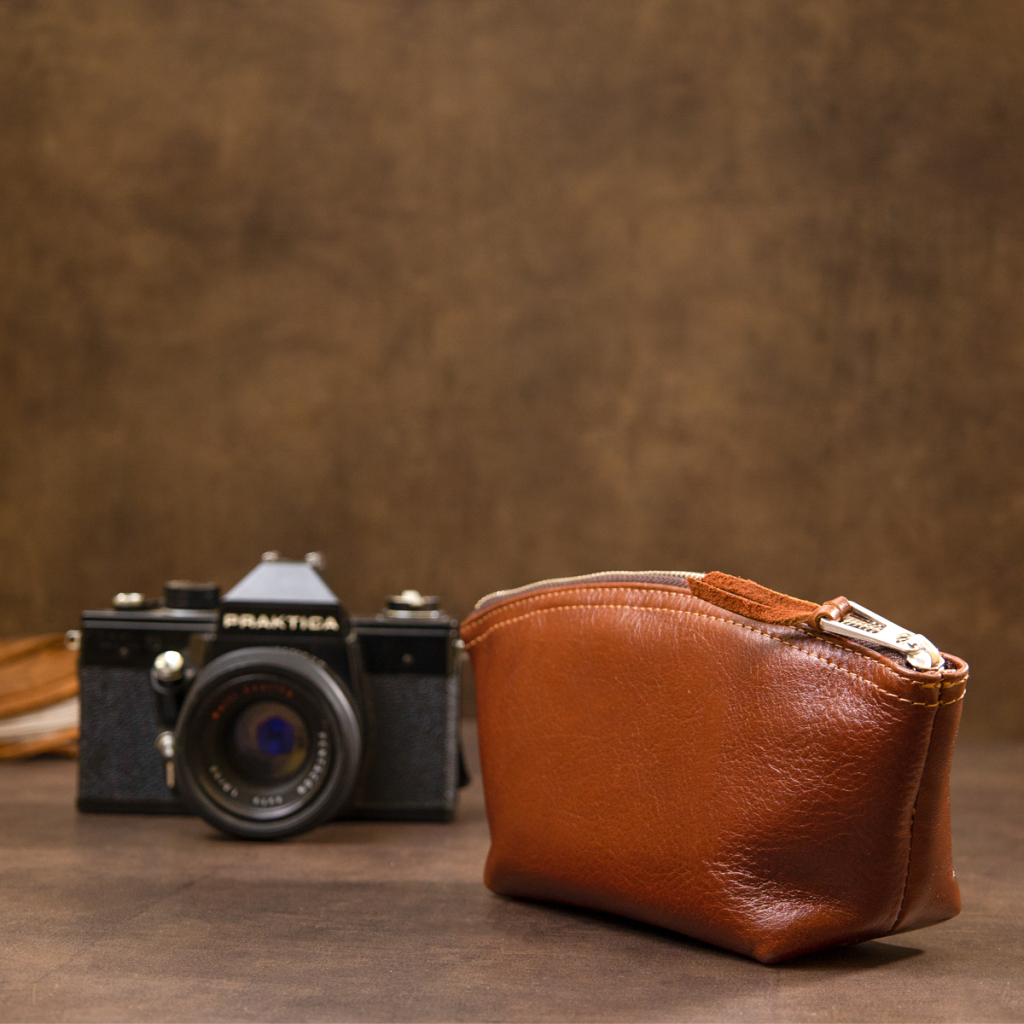 Косметичка Grande Pelle Зі шкіри Коричнева (11510) - зображення 9