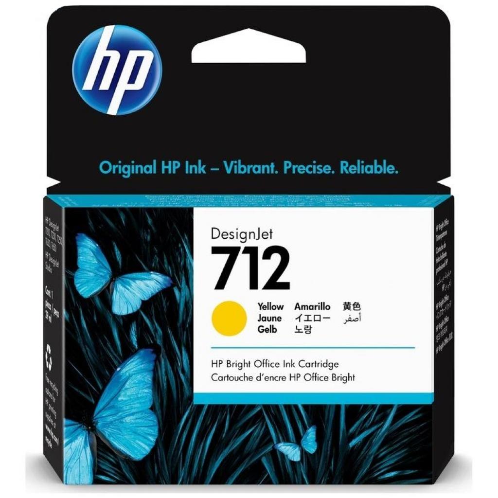 Картридж HP DJ No.712 DesignJet Т230/Т630 Yellow 29ml (3ED69A) - зображення 1