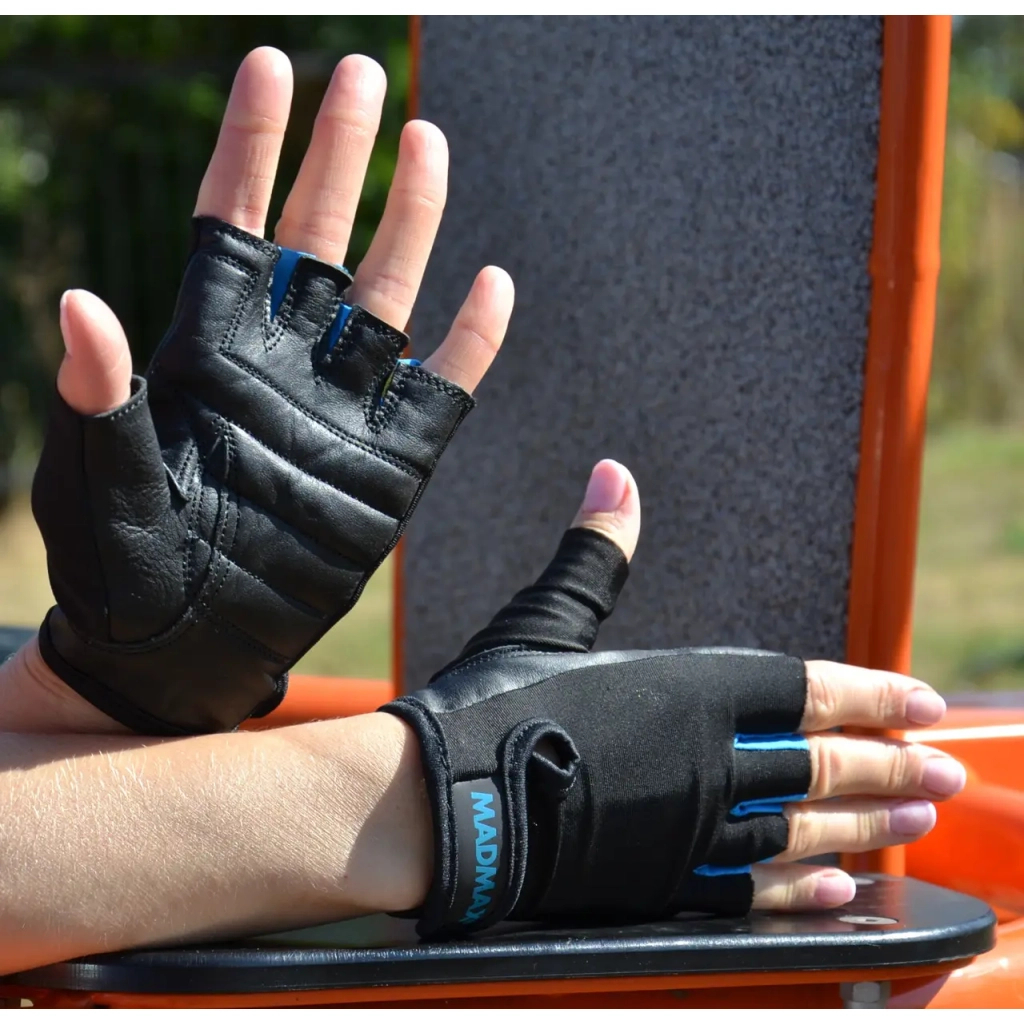 Рукавички для фітнесу MadMax MFG-251 Rainbow Turquoise L (MFG-251-TRQ_L) - зображення 6