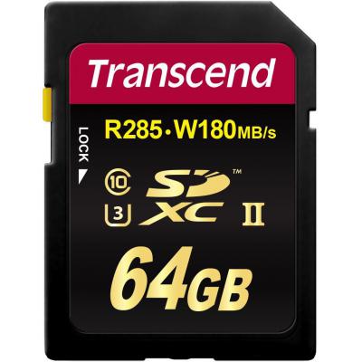 Карта пам'яті Transcend 64GB SDXC Class 10 UHS-II U3 (TS64GSD2U3) - зображення 1