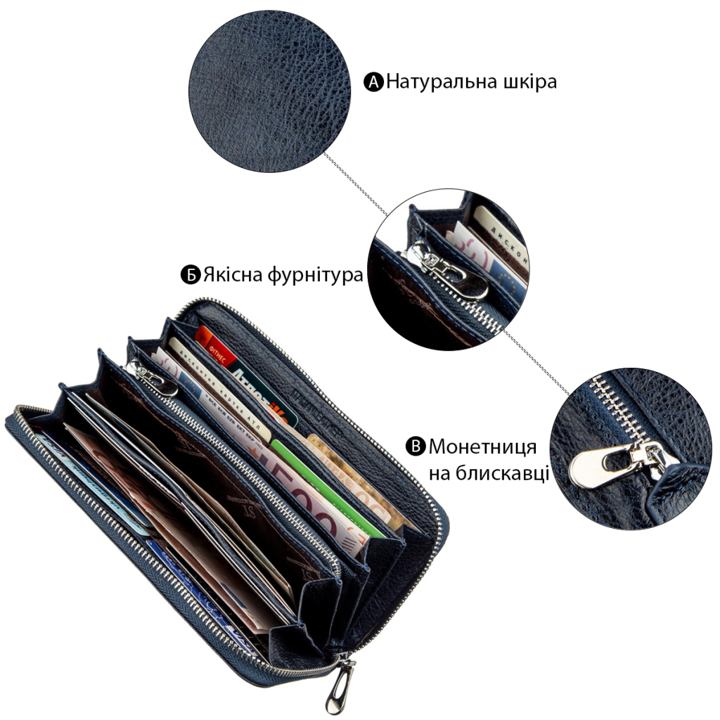 Гаманець ST Leather Синій (18864) - зображення 4