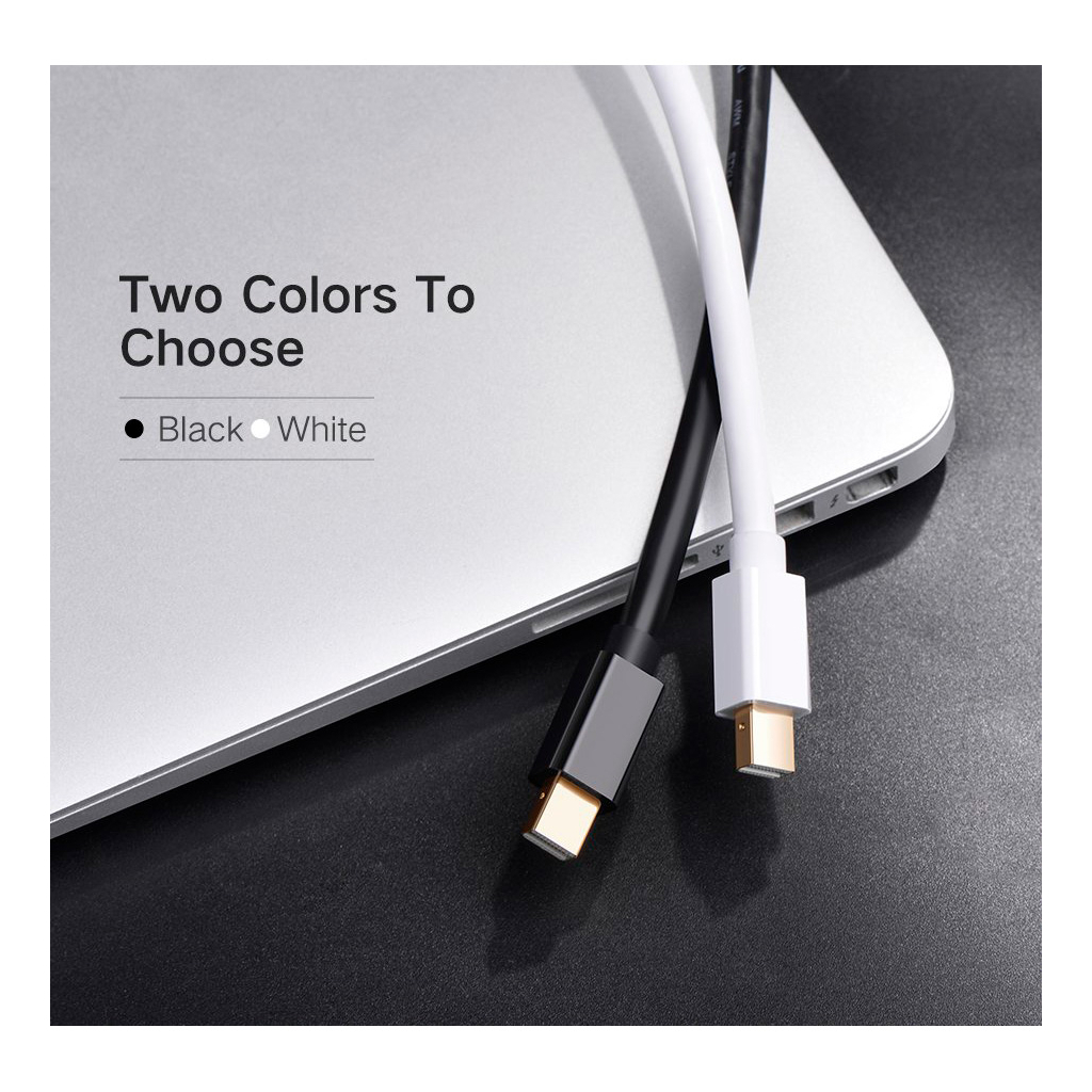 Кабель мультимедійний miniDisplayPort M to HDMI M 1.5m MD101 4K black Ugreen (20848) - зображення 10