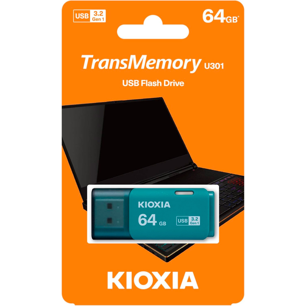 USB флеш накопичувач Kioxia 64GB TransMemory U301 Light Blue USB 3.2 (LU301L064GG4) - зображення 3
