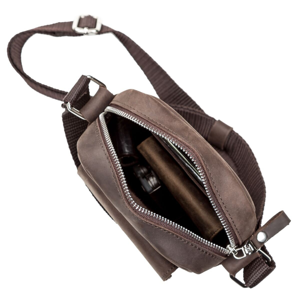 Сумка Shvigel З вінтажної шкіри Коричнева (11077) - зображення 7