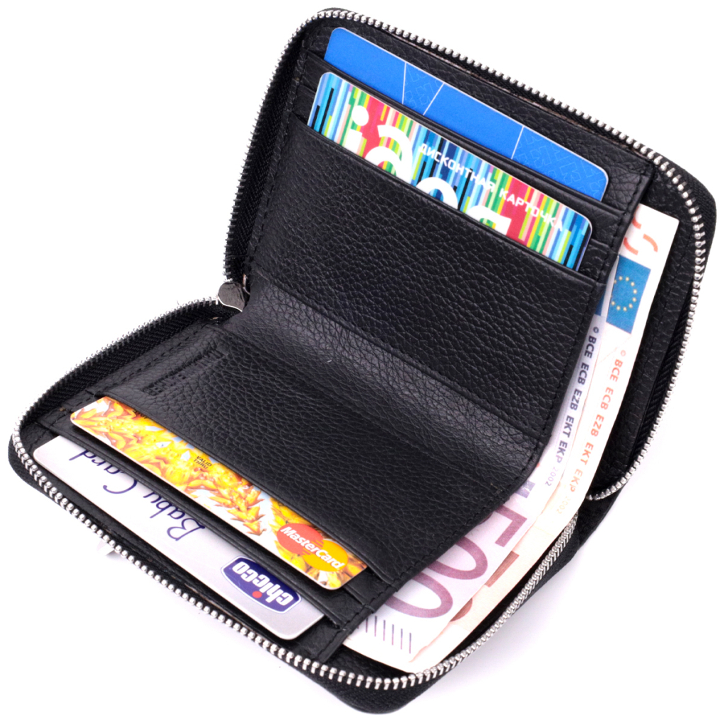 Гаманець ST Leather Шкіряний Чорний (19483) - зображення 6